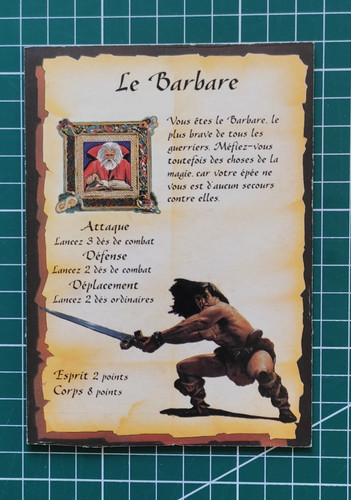 Heroquest carte personnage - carte,